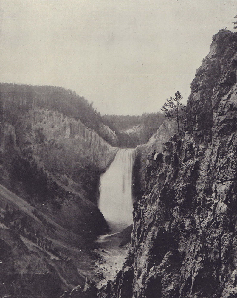 The Lower Falls of the Grand Canyon of Yellowstone. Wyoming. STODDARD 1895